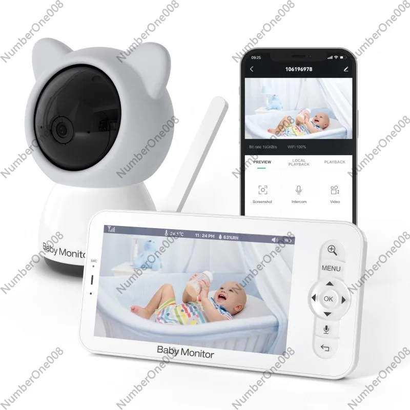 Wireless Baby Monitor - 5-дюймовый видеоняня 1080P, беспроводная умная камера