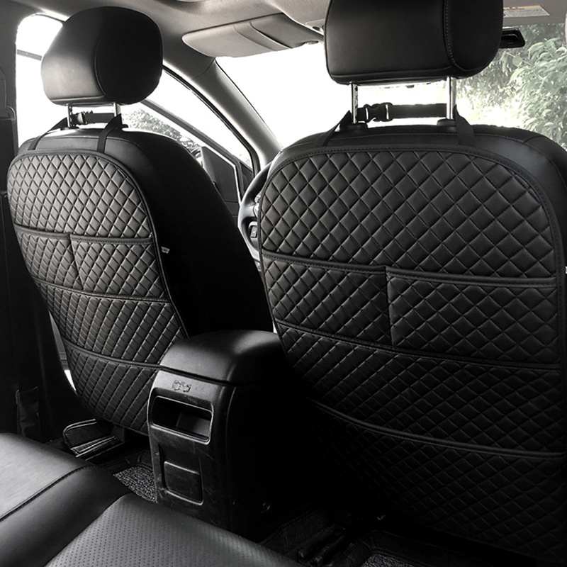 Infant Car Seat Cover - Автомобильный противоударный коврик с карманом-органайзером, кожаный