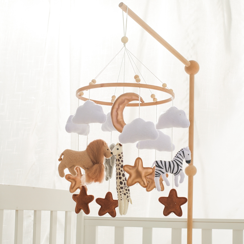 Baby Rattle Toy Set - Музыкальный мобиль на кроватку: деревянные погремушки,