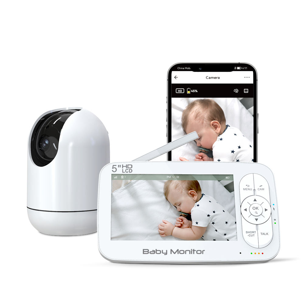 Wireless Baby Monitor - 5-дюймовый 2-мегапиксельный 1080P приложение с дистанционным