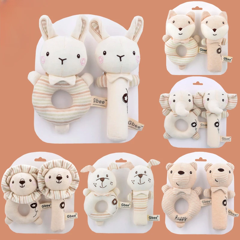 Baby Rattle Toy Set - Детские погремушки, мягкие мультяшные милые плюшевые
