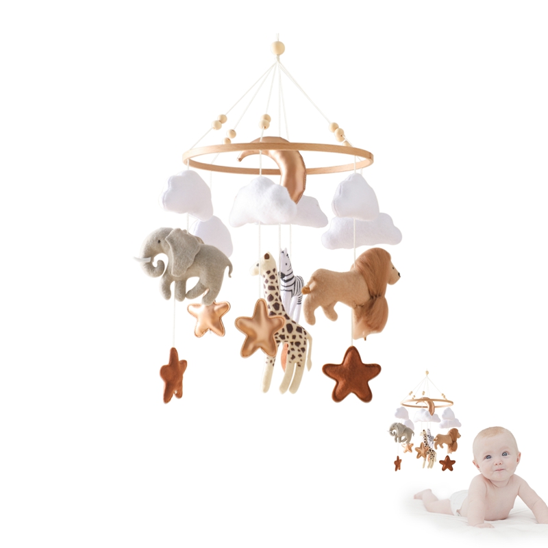 Baby Rattle Toy Set - Музыкальный мобиль на кроватку: деревянные погремушки,
