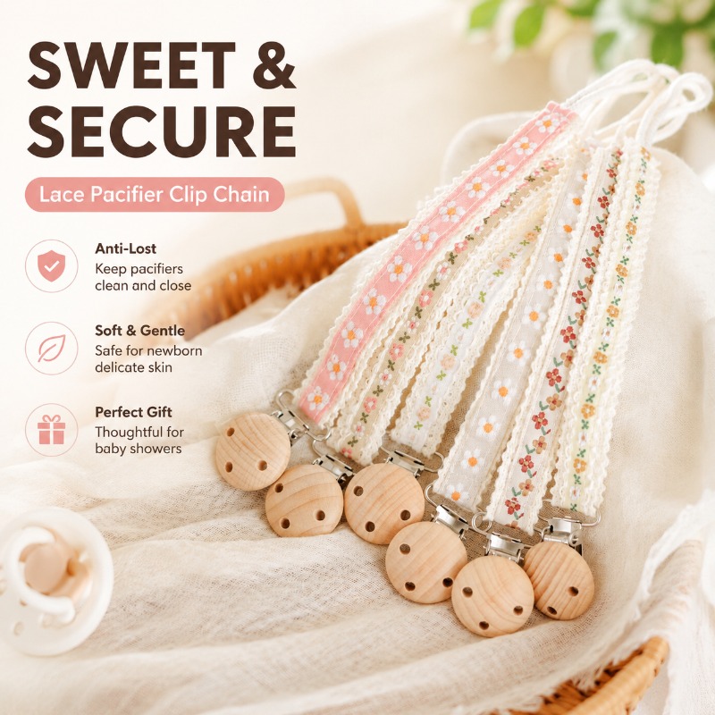 Baby Products Dropshipping - Кружевная цепочка-держатель для пустышки для новорожденных,