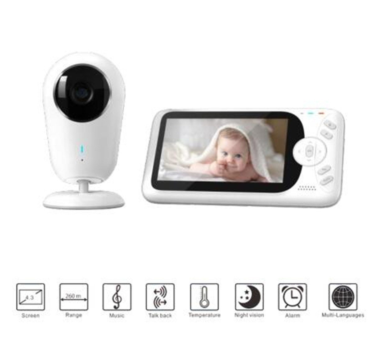 4,3-дюймовый 1080P Full HD бес – обзор и цена Wireless Baby Monitor