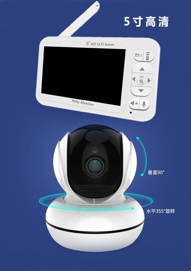 5-дюймовый беспроводной видеон – обзор и цена Wireless Baby Monitor